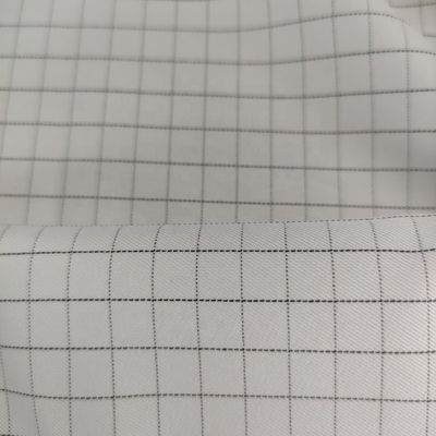 Esd Fabric Plaid Polyester Cleanroom Anti-static Cloth For Safety Workwear and Scrubs